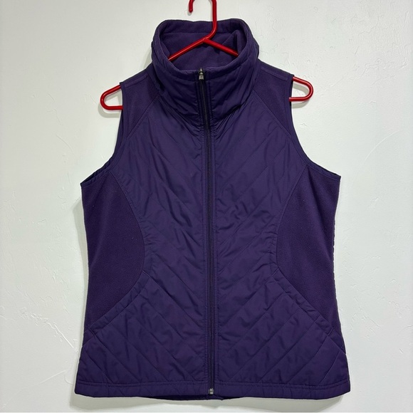 Columbia Purple Vest Women's Full Zip Jacket Large Quilted Outdoor Camping - Picture 1 of 10